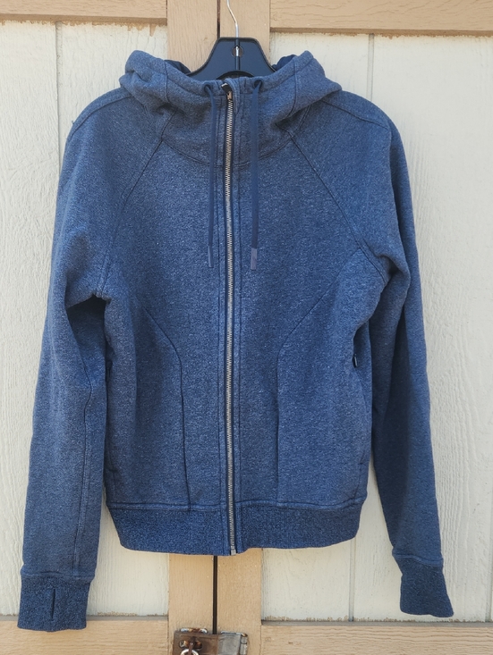 lululemon athletica Tops - Lululemon Huddle & Hustle Hoodie Heathered Speckled Jet Blue Full Zip 8 Scuba